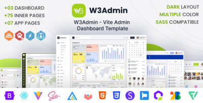 W3Admin - Vite Admin Dashboard Template