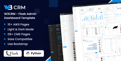 W3CRM - Flask Admin Dashboard Template