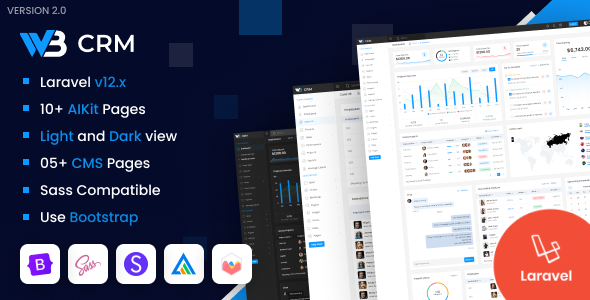 W3CRM - Laravel Admin & Dashboard Bootstrap Template W3CRM - Laravel Admin & Dashboard Bootstrap Template