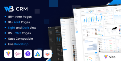W3CRM - Vite Admin Dashboard Template