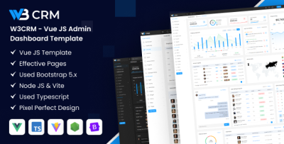 W3CRM - VueJS Admin Dashboard Template