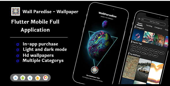 Wallparedise - wallpaper Flutter Full Application - Firebase Wallparedise - wallpaper Flutter Full Application - Firebase