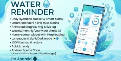 Water Reminder - Daily Hydration Tracker & Smart Alarm App for Android