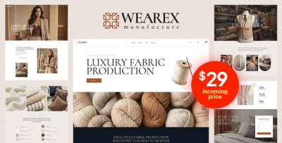 Wearex - Tailor & Textile WordPress Theme