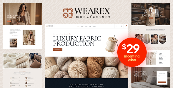 Wearex - Tailor & Textile WordPress Theme Wearex - Tailor & Textile WordPress Theme