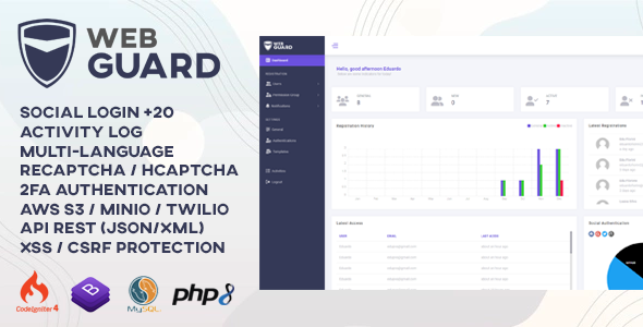 WebGuard - Advanced PHP Login and User Management WebGuard - Advanced PHP Login and User Management