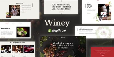 Winey - Liquor Store, Wine Shop Shopify Theme