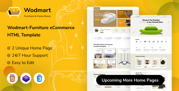 Wodmart-Furniture eCommerce HTML Template Wodmart-Furniture eCommerce HTML Template