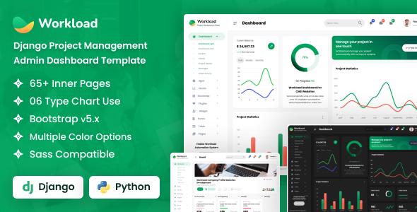 Workload - Django Project Management Admin Dashboard Template Workload - Django Project Management Admin Dashboard Template
