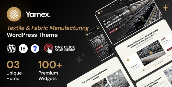 Yarnex - Textile & Fabric Manufacturing WordPress Theme Yarnex - Textile & Fabric Manufacturing WordPress Theme