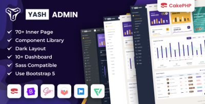 YashAdmin - CakePHP  Sales Management System Template
