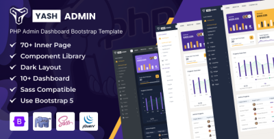 YashAdmin - PHP Sales Management System Admin Dashboard Template