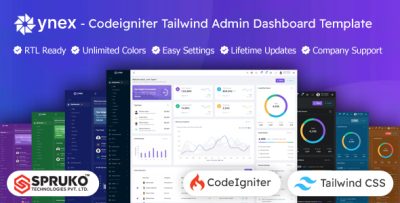 Ynex - Codeigniter Tailwind CSS Admin Panel Dashboard Template