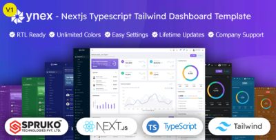 Ynex - Nextjs Typescript Tailwind Admin Dashboard Template
