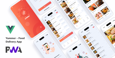 Yummer - Vue 3 Restaurant & Food Delivery App Template