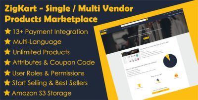ZigKart - Single / Multi Vendor Products Marketplace