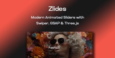 Zlieds - Animated Sliders with Swiper, GSAP & Three.js