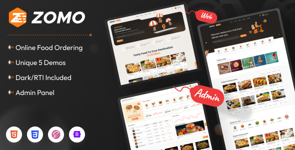 Zomo - Online Organic Food Delivery Bootstrap Template + Admin Template Zomo - Online Organic Food Delivery Bootstrap Template + Admin Template