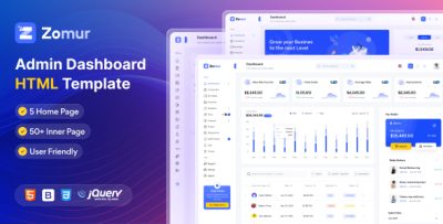 Zomur - Bootstrap Admin Dashboard Template