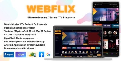 WebFlix – Movies – TV Series – Live TV Channels – Subscription