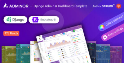 Adminor - Django Admin & Dashboard Template