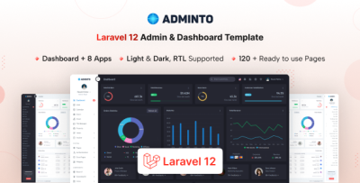 Adminto - Laravel 12 Admin & Dashboard Template