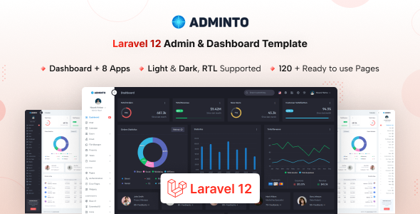 Adminto - Laravel 12 Admin & Dashboard Template Adminto - Laravel 12 Admin & Dashboard Template