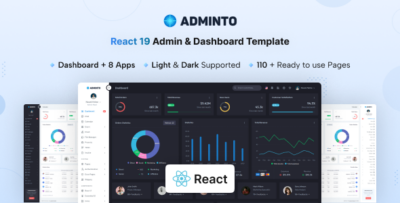 Adminto - React 19 Admin & Dashboard Template