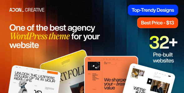 Adon - Creative Agency Portfolio WordPress Theme Adon - Creative Agency Portfolio WordPress Theme