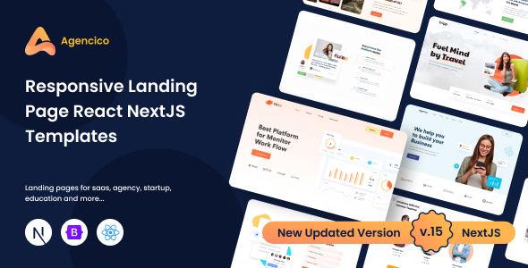 Agencico- Multipurpose React Next JS Landing Pages and Website Templates Agencico- Multipurpose React Next JS Landing Pages and Website Templates