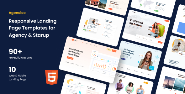 Agencico-Responsive Landing Page HTML Templates Agencico-Responsive Landing Page HTML Templates