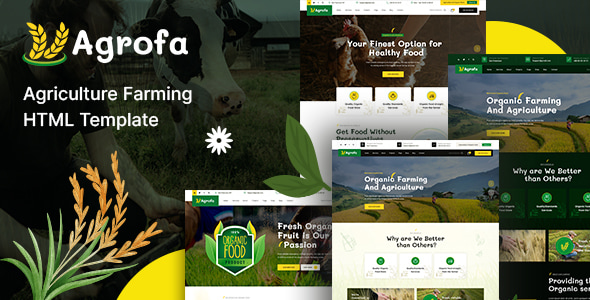 Agrofa - Agriculture Farming HTML Template Agrofa - Agriculture Farming HTML Template