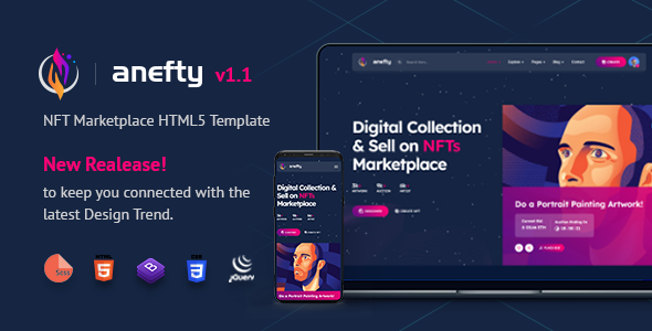 Anefty | NFT Marketplace HTML5 Template Anefty | NFT Marketplace HTML5 Template