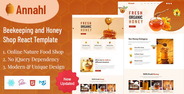 Annahl - Beekeeping and Honey Shop React Template Annahl - Beekeeping and Honey Shop React Template