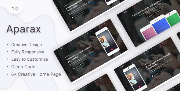 Aparax - App Landing Template Aparax - App Landing Template