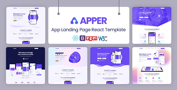 APPER - App Landing Page React Template APPER - App Landing Page React Template