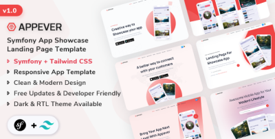 Appever - Symfony App Landing & Showcase Template
