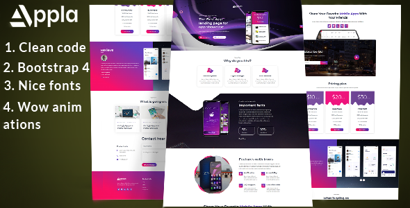 Appla - app landing page Appla - app landing page
