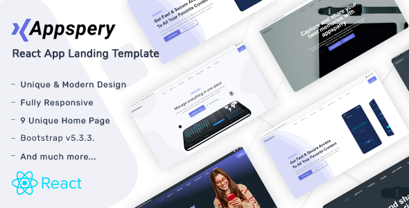 Appspery - React Landing Page Template Appspery - React Landing Page Template