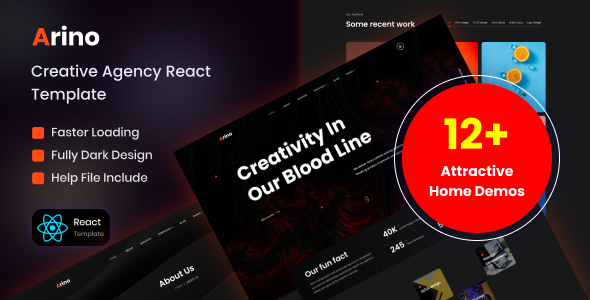Arino - Creative Agency React Template Arino - Creative Agency React Template