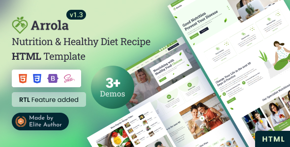 Arrola - Nutrition & Healthy Diet Recipe Bootstrap 5 Template Arrola - Nutrition & Healthy Diet Recipe Bootstrap 5 Template