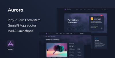 Aurora - Play to earn HTML Template