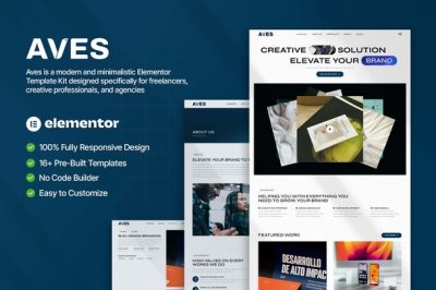 Aves - Digital Agency & Creative Studio Elementor Template Kit