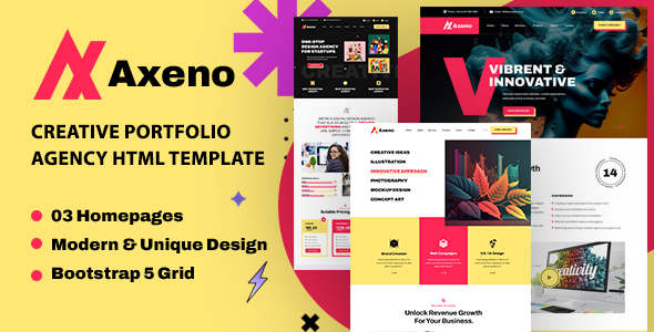Axeno - Creative Portfolio Agency HTML Template Axeno - Creative Portfolio Agency HTML Template