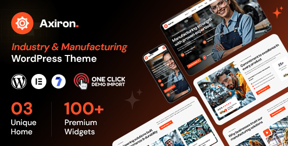 Axiron - Industry & Manufacturing Factory WordPress Theme Axiron - Industry & Manufacturing Factory WordPress Theme