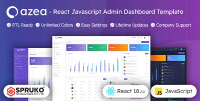 Azea - ReactJS Bootstrap Admin Panel Dashboard Template