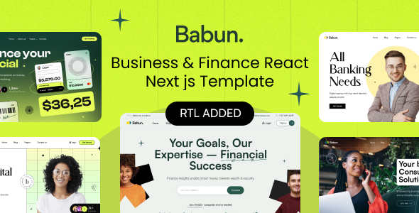 Babun - Business & Finance Next js Template Babun - Business & Finance Next js Template