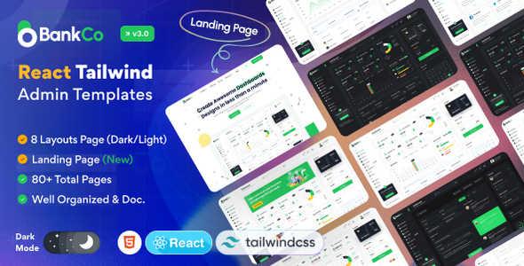Bankco - React Tailwind Admin Templates Bankco - React Tailwind Admin Templates