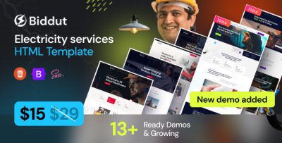 Biddut - Electricity Services HTML Template