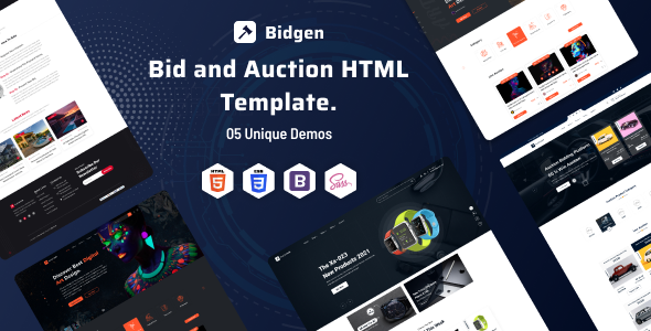 Bidgen - Multivendor Bidding HTML Template Bidgen - Multivendor Bidding HTML Template